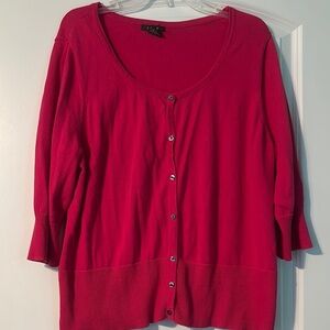 Pink Cardigan Sweater Classic Knit Design